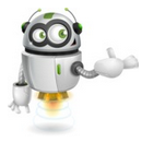 robot hoovering icon