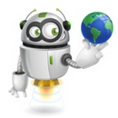 robot hoovering icon